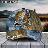 Maxcorners Walleye Fishing Skin Seawave Customized Name 3D Cap