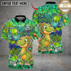 Maxcorners Golf Graffiti Cute Dinosaur Personalized Name, Team Name 3D Shirt (4 Colors)