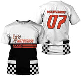 Maxcorners Motocross Live To Ride Customize Name And Number 3D Shirts