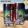 Maxcorners Fishing Tumbler Red Blue Hook Lightning Design Personalized Name Tumbler (13 Species)