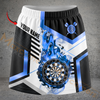 Maxcorners Darts Black Gold Flaming Dartboard Geometric Personalized 3D Skirts With Shorts