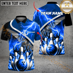 Maxcorners Thunder Breaker Bowling Jersey Multicolor Options Personalized Name, Team Name 3D Shirt