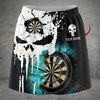 Maxcorners Darts Skull Splatter Dartboard Personalized 3D Skirts With Shorts