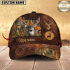 Maxcorners Deer Leather Target Multicolor Options Personalized Name 3D Cap
