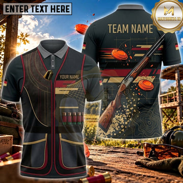 Maxcorners Clay Shooting Dark Tactical Clay Target Vest Personalized Name 3D Unisex Shirt