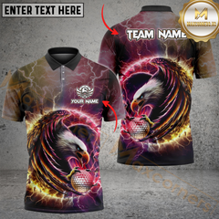 Maxcorners Golf Premium Eagle Multicolor Customized Name, Team Name 3D Shirts