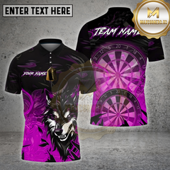 Maxcorners Darts Shirts Wolf Green Smoke Design Multi Options Personalized Name, Team Name 3D Shirt