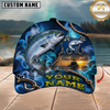 Maxcorners Fishing Smoke Hook Personalized Name 3D Cap