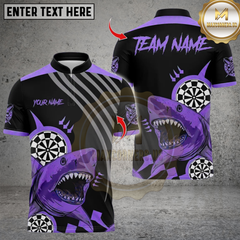 Maxcorners Darts Funny Shark Dartboard Design Multicolor Customized Name, Team Name 3D Shirts
