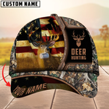 Maxcorners Premium Unique The Best Flag Deer Hunting Camouflage Pattern Multicolor Personalized Name 3D Cap