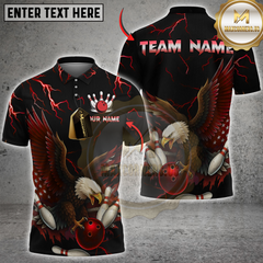 Maxcorners Eagle Thunderstrike Bowling Jersey Multicolor Customized Name, Team Name 3D Shirts