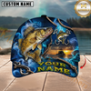 Maxcorners Fishing Smoke Hook Personalized Name 3D Cap