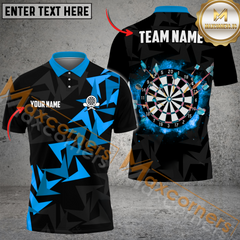 Maxcorners Darts Dartboard Mutilcolor Option Customized Name, Team Name 3D Polo Shirt