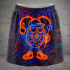 Maxcorners Darts Neon Cool Dartboard Mascot Personalized 3D Skirts With Shorts