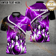 Maxcorners Thunder Breaker Bowling Jersey Multicolor Options Personalized Name, Team Name 3D Shirt