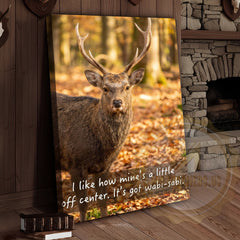 Maxcorners Deer Canvas Wabi Sabi Autumn Forest Scene Canvas Wall Art