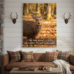 Maxcorners Deer Canvas Wabi Sabi Autumn Forest Scene Canvas Wall Art