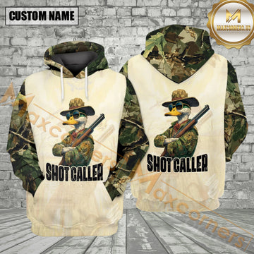 Maxcorners Funny Duck Hunting Shot Caller All Over Print Shirt Best Gift For Hunter