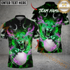 Maxcorners Savage Leopard Golf Polo Customized Name, Team Name 3D Shirts (4 Colors)