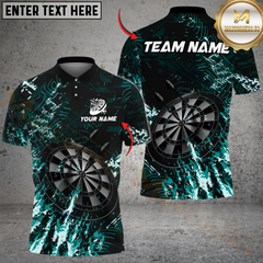 Maxcorners Darts Dark Grunge Multicolor Customized Name, Team Name 3D Shirts
