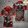 Maxcorners Darts Furious Bull Mascot Muscular Frame Target Board Scratch Graphic Multicolor Customized Name, Team Name 3D Shirts