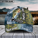 Maxcorners Bass Fishing Skin Seawave Customized Name 3D Cap