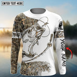 Maxcorners Largemouth Bass fishing Tattoo Customize Name 3D Shirt