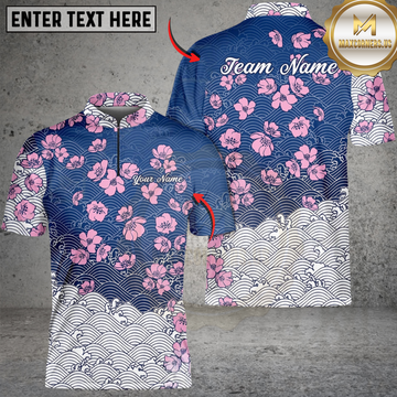 Maxcorners Bowling Flowers Cherry Blossom Personalized Name 3D Unisex Shirt