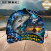 Maxcorners Fishing Smoke Hook Personalized Name 3D Cap