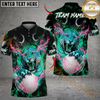 Maxcorners Savage Leopard Golf Polo Customized Name, Team Name 3D Shirts (4 Colors)