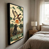 Maxcorners Duck Hunting Black Labrador Flying Mallards Retro Sunset Personalized Canvas Wall Art
