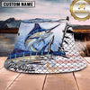 Maxcorners Fishing Torn Scale Water Splash Graphic Personalized 3D Bucket Hat (13 Fish Species)