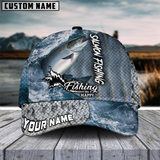 Maxcorners Salmon Fishing Skin Seawave Customized Name 3D Cap