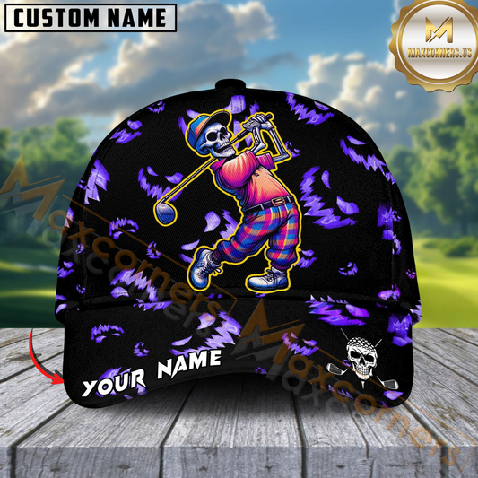 Maxcorners Skeleton Swing Style Golf Cap Multicolor Personalized Cap