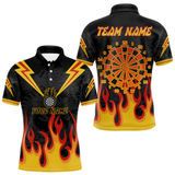 Maxcorners Dragon Flame Pattern Dartboard Custom Dart Shirt For Men, Dart Team Jerseys LM105