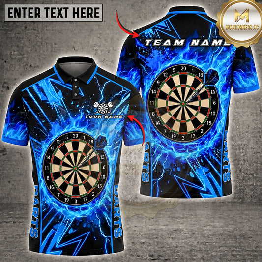 Maxcorners Darts Electric Strike Geometric Dartboard Multiple Options Personalized Name, Team Name 3D Shirt