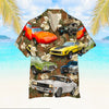 Maxcorners Custom Photo Muscle Car Floral Pattern Hawaiian Shirt