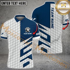 Maxcorners Classic Golf Jersey Multicolor Option Customized Name, Team Name 3D Polo Shirt