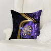 Maxcorners Darts Golden Stripe Fire Target Multicolor Customized Name 3D Pillow