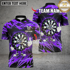 Maxcorners Darts Funny Dartboard Lightning Design  Multicolor Customized Name, Team Name 3D Shirts