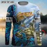 Maxcorners Walleye Tournament Fishing Customize Name 3D Shirt