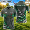 Maxcorners Disc Golf Flying Disc & Eagle Graphic with Dynamic Wave Motion Design Multicolor Customized Name, Team Name 3D Shirts