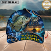 Maxcorners Fishing Smoke Hook Personalized Name 3D Cap