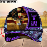 Maxcorners Premium Unique The Best Flag Deer Hunting Camouflage Pattern Multicolor Personalized Name 3D Cap