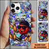 Maxcorners Bowling Graffiti Sticker Ball Character Multicolor Personalized Name 3D Phone Case