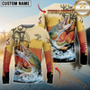 Maxcorners Fishing Sunset Compass Custom Name & Team Name 3D Shirts