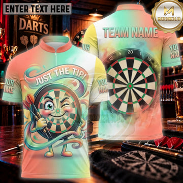Maxcorners Darts Mint Green Toss The Tip Skull Personalized Name 3D Unisex Shirt