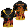 Maxcorners Dragon Flame Pattern Dartboard Custom Dart Shirt For Men, Dart Team Jerseys LM105