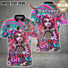 Maxcorners Darts Graffiti Girl Street Art Yellow Multicolor Customized Name, Team Name 3D Shirts