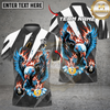 Maxcorners Billiards Ball 8 & 9 Flame Soaring Eagle American Flag Customized Name, Team Name 3D Shirt
